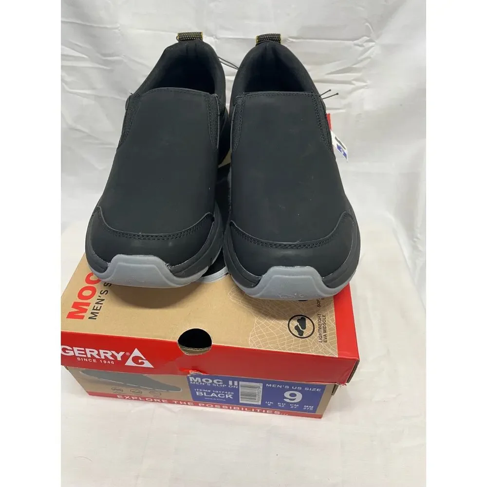 Gerry Men's Slip On Casual Shoes Size 9 Black MOC II New In Box - Comfortable